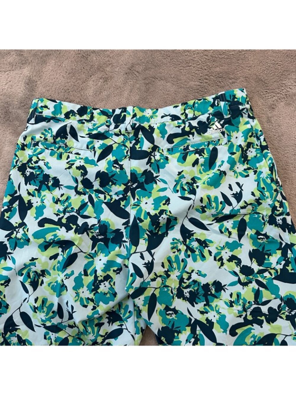 Adidas Ultimate Floral Performance Golf Shorts Men's 38 Blue Colorful - Picture 6 of 7